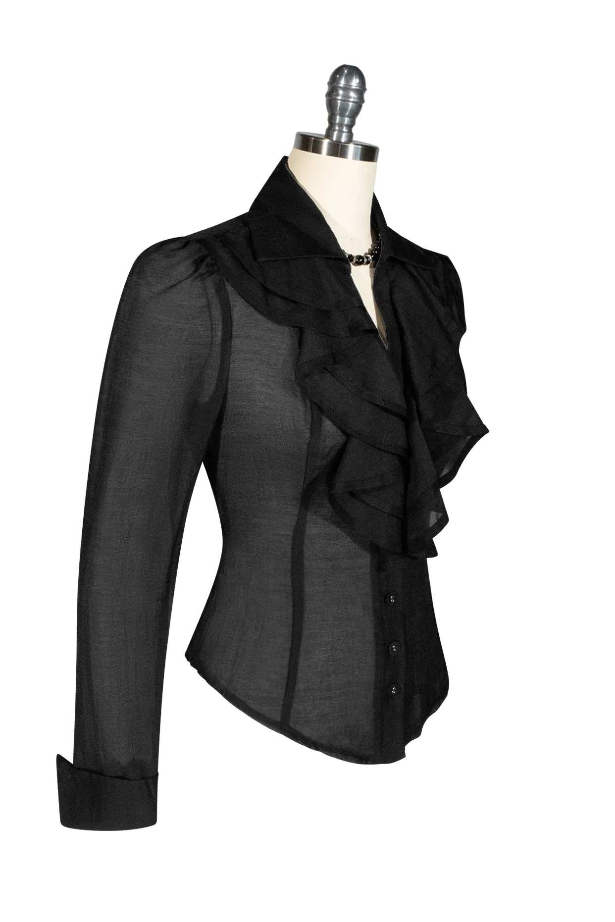 Arabella Wentworth Frill Blouse (Black)