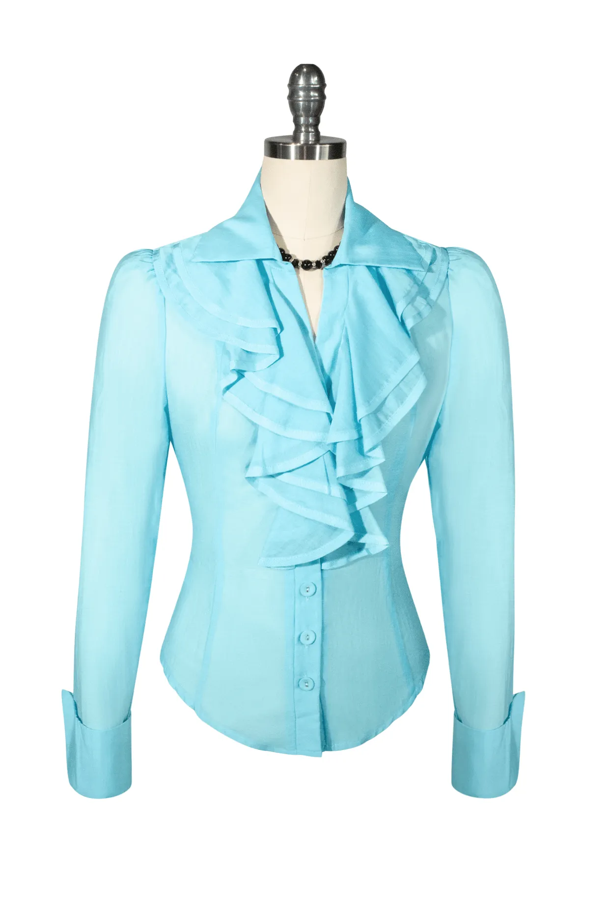 Arabella Wentworth Frill Blouse (Blue)