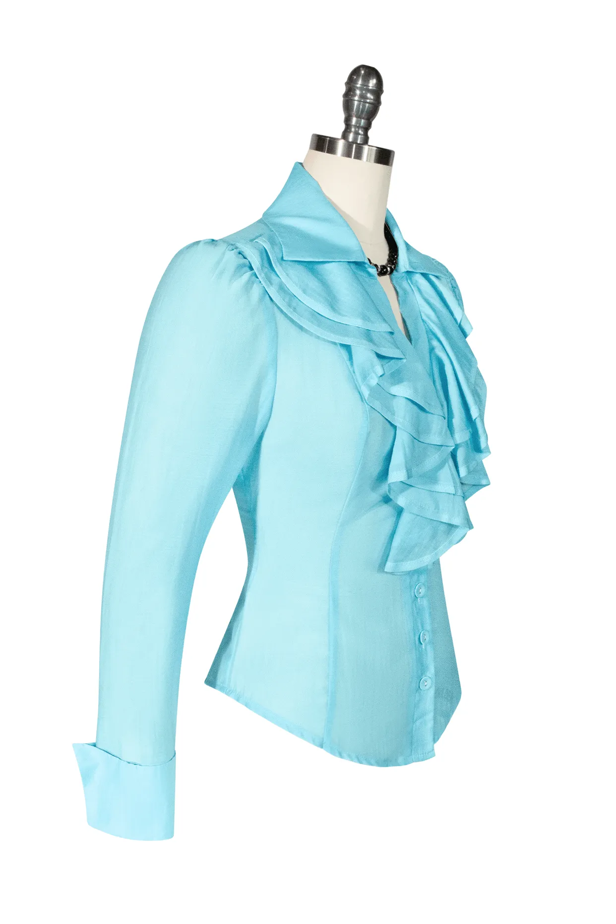 Arabella Wentworth Frill Blouse (Blue)