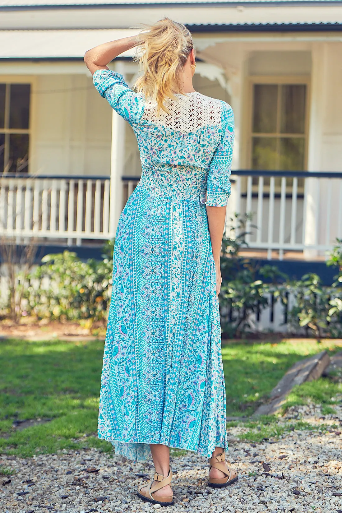 Ariella Maxi Dress - Aqua