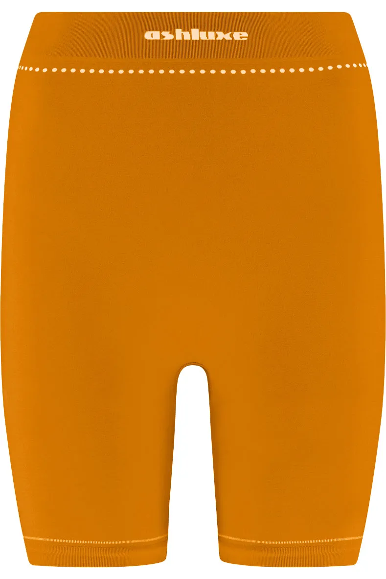 Ashluxe Female Active Biker Shorts-Orange