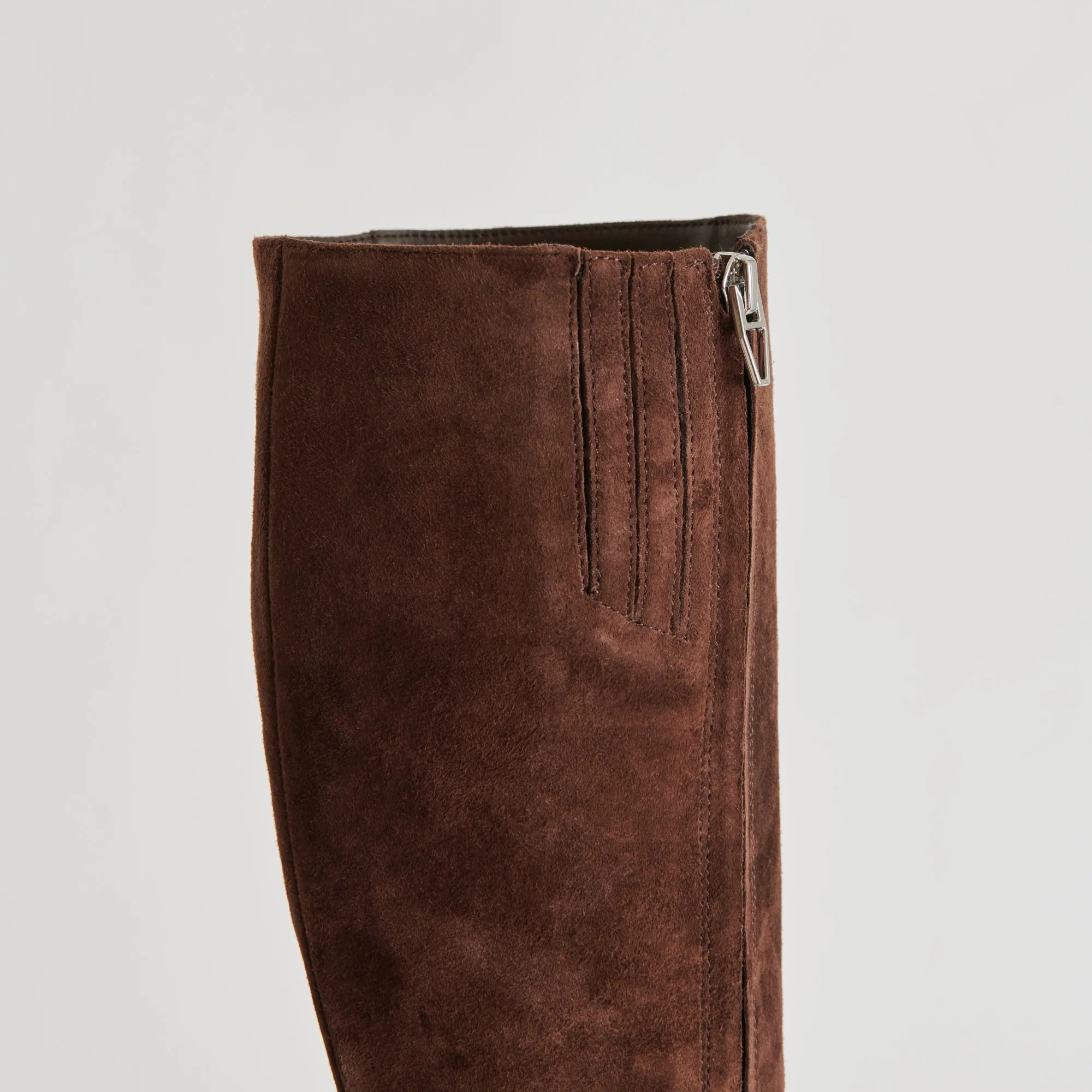 AUGGIE WIDE CALF BOOTS DK BROWN SUEDE