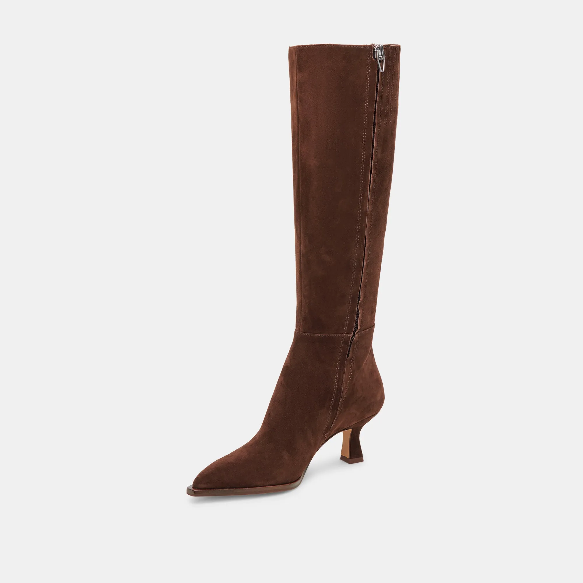 AUGGIE WIDE CALF BOOTS DK BROWN SUEDE