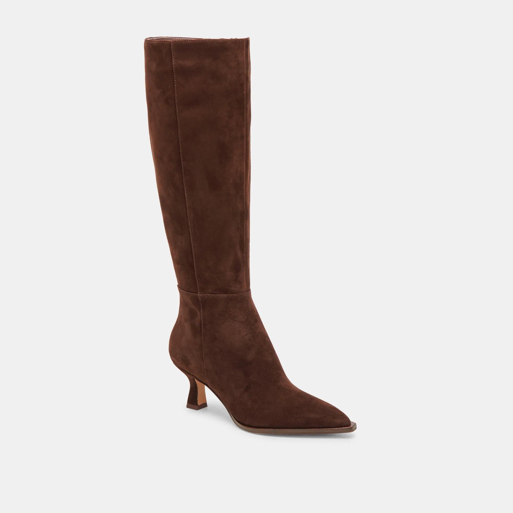 AUGGIE WIDE CALF BOOTS DK BROWN SUEDE