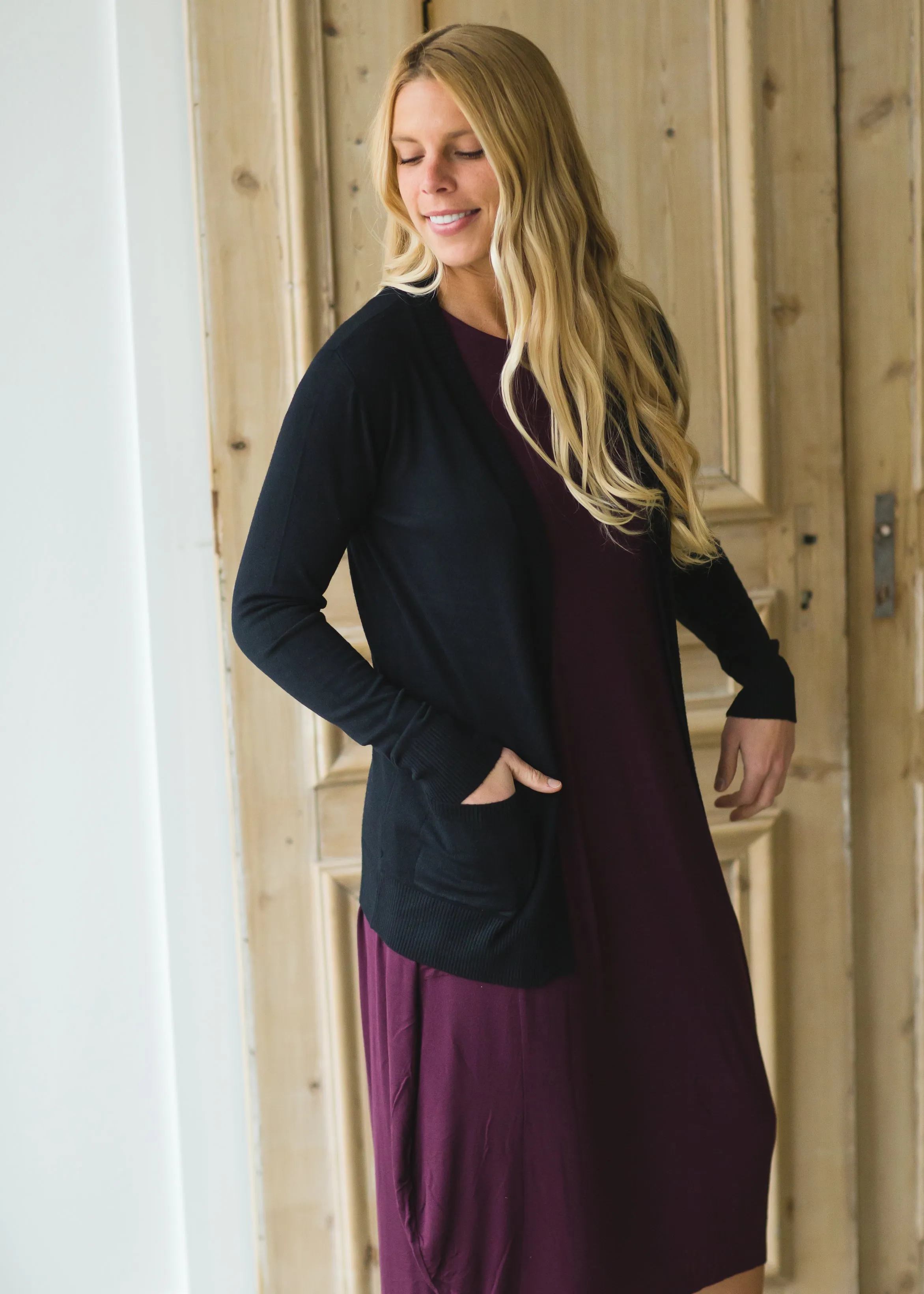 Black Soft Knit Cardigan - FINAL SALE