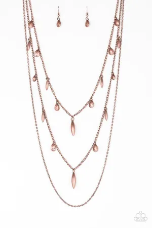 Bravo Bravado Copper Necklace - Paparazzi Accessories