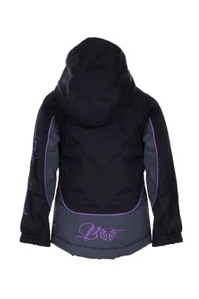 Bullzye Girls Carla Jacket - Black/Purple - B2W5709057