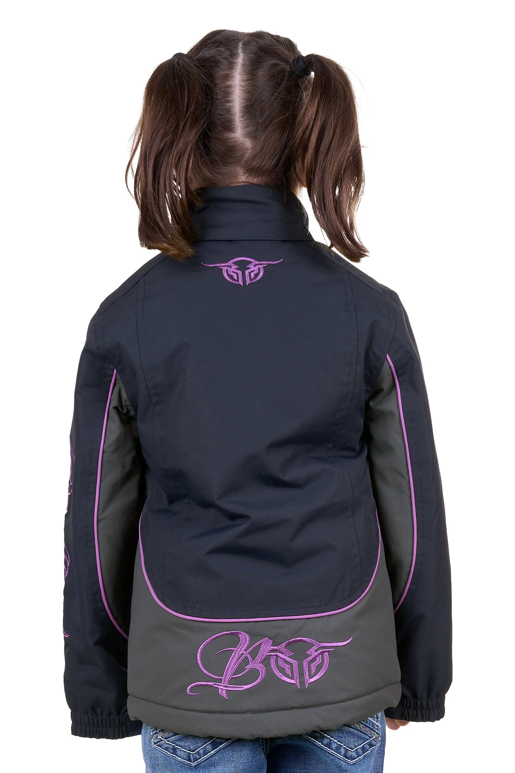 Bullzye Girls Carla Jacket - Dark Navy/Purple - B4W5709057