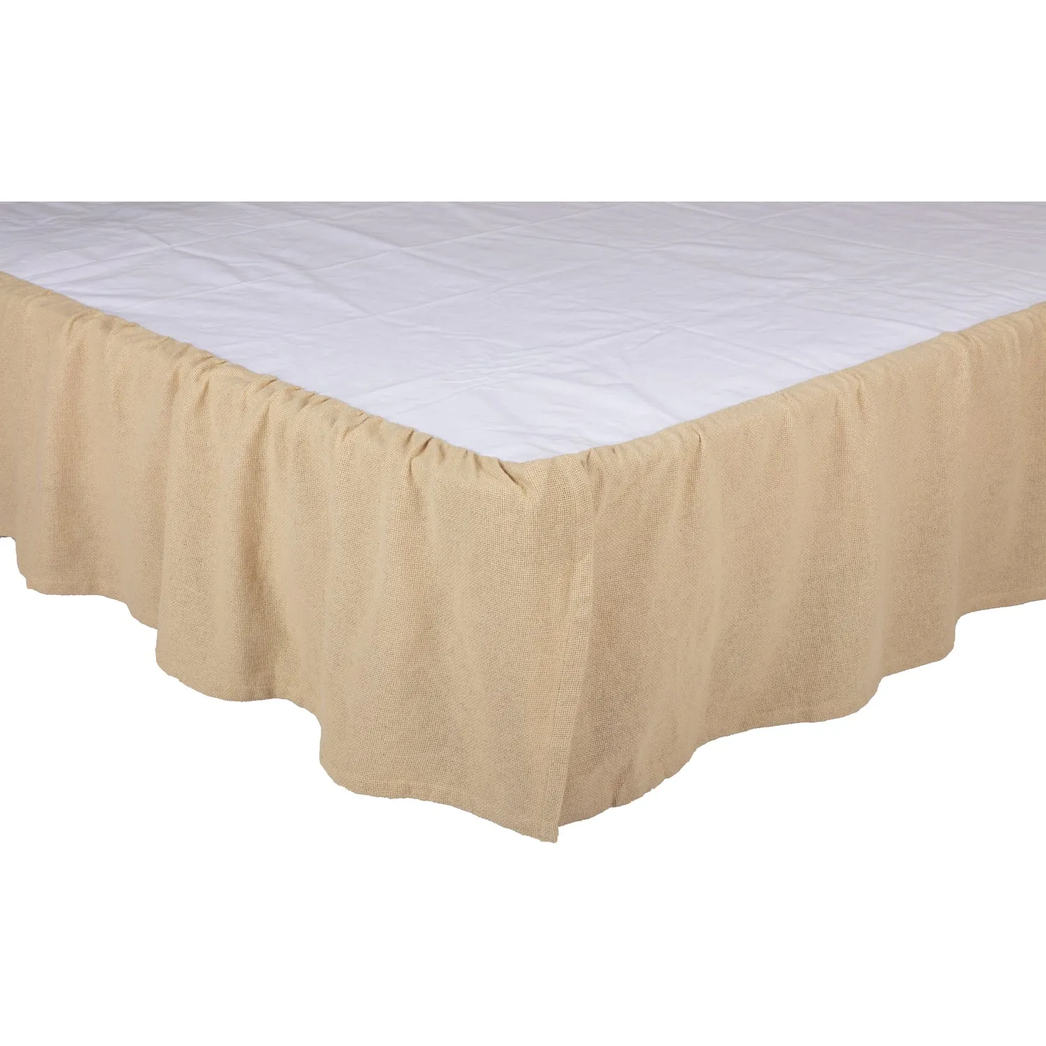 Burlap Ruffled Bed Skirt