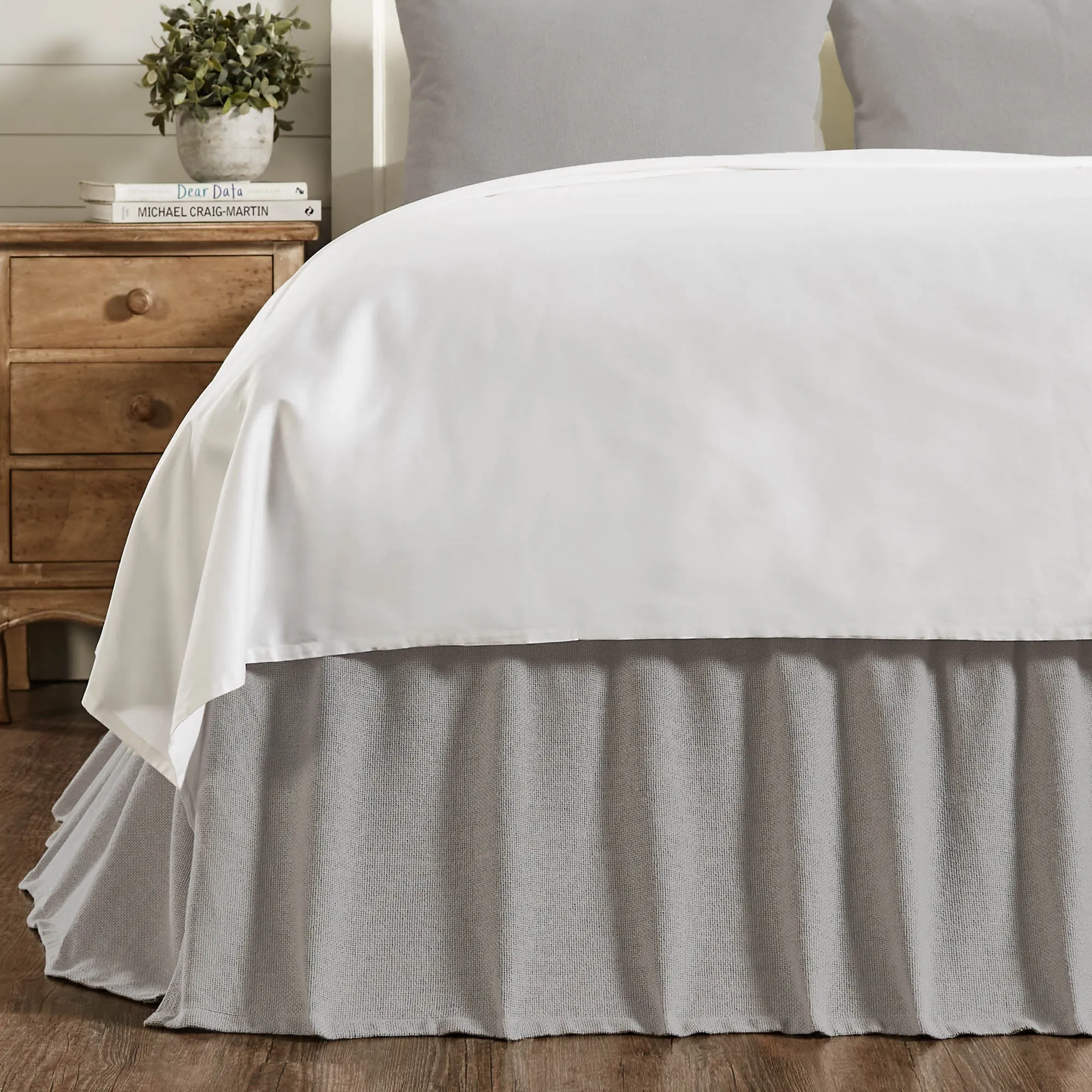 Burlap Ruffled Bed Skirt