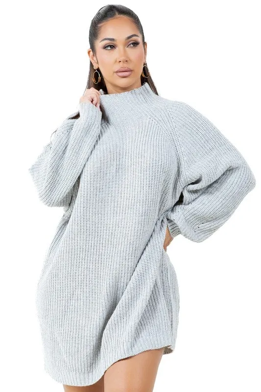 By Claude WOMEN FASHION SWEATER DRESS