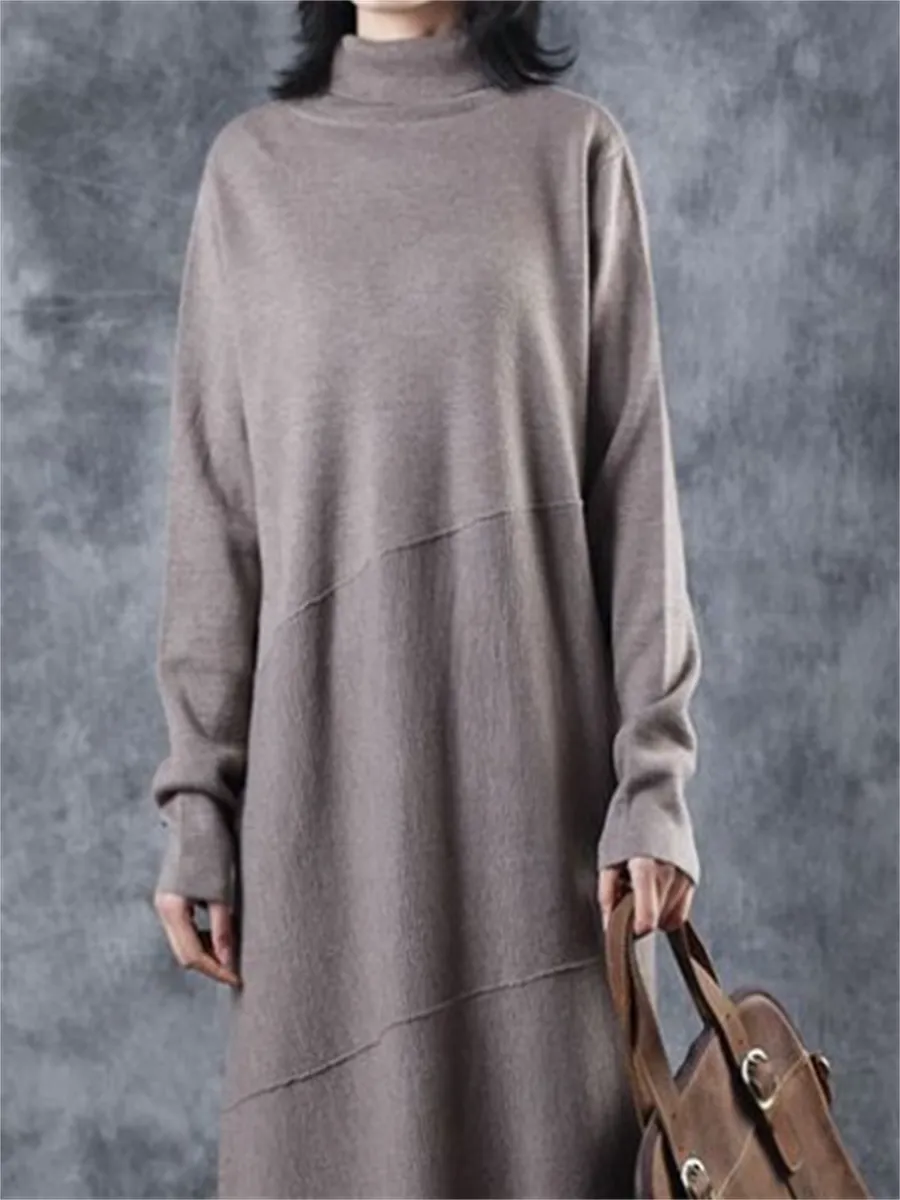 Casual Retro Loose Sweater Long Skirt