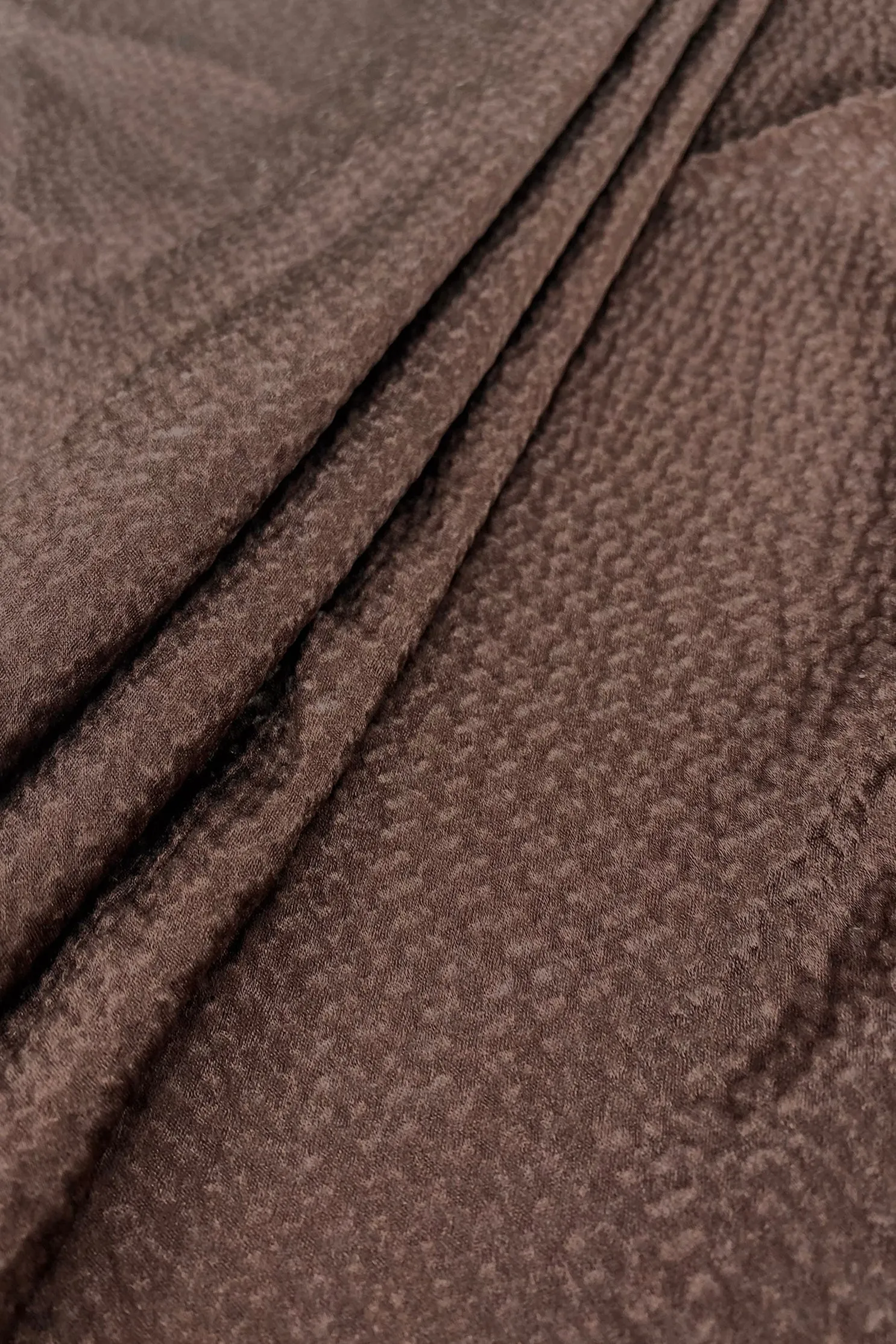 Chocolate Hammered Silk Satin