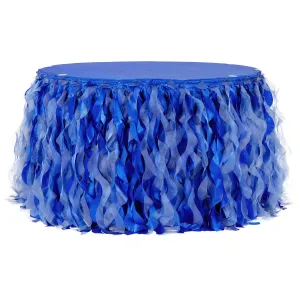 Curly Willow 14ft Table Skirt - Royal Blue