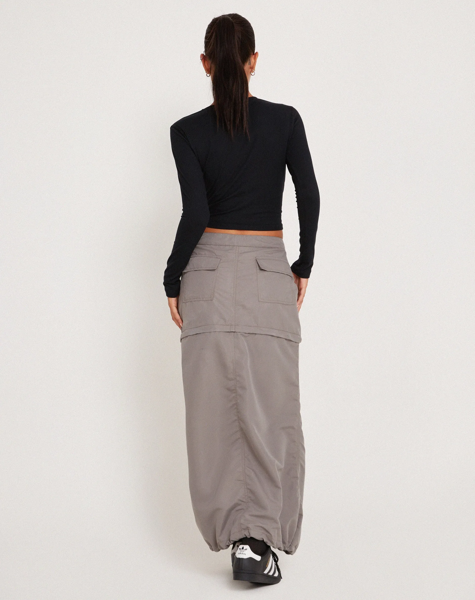 Eudora Detachable Skirt in Grey