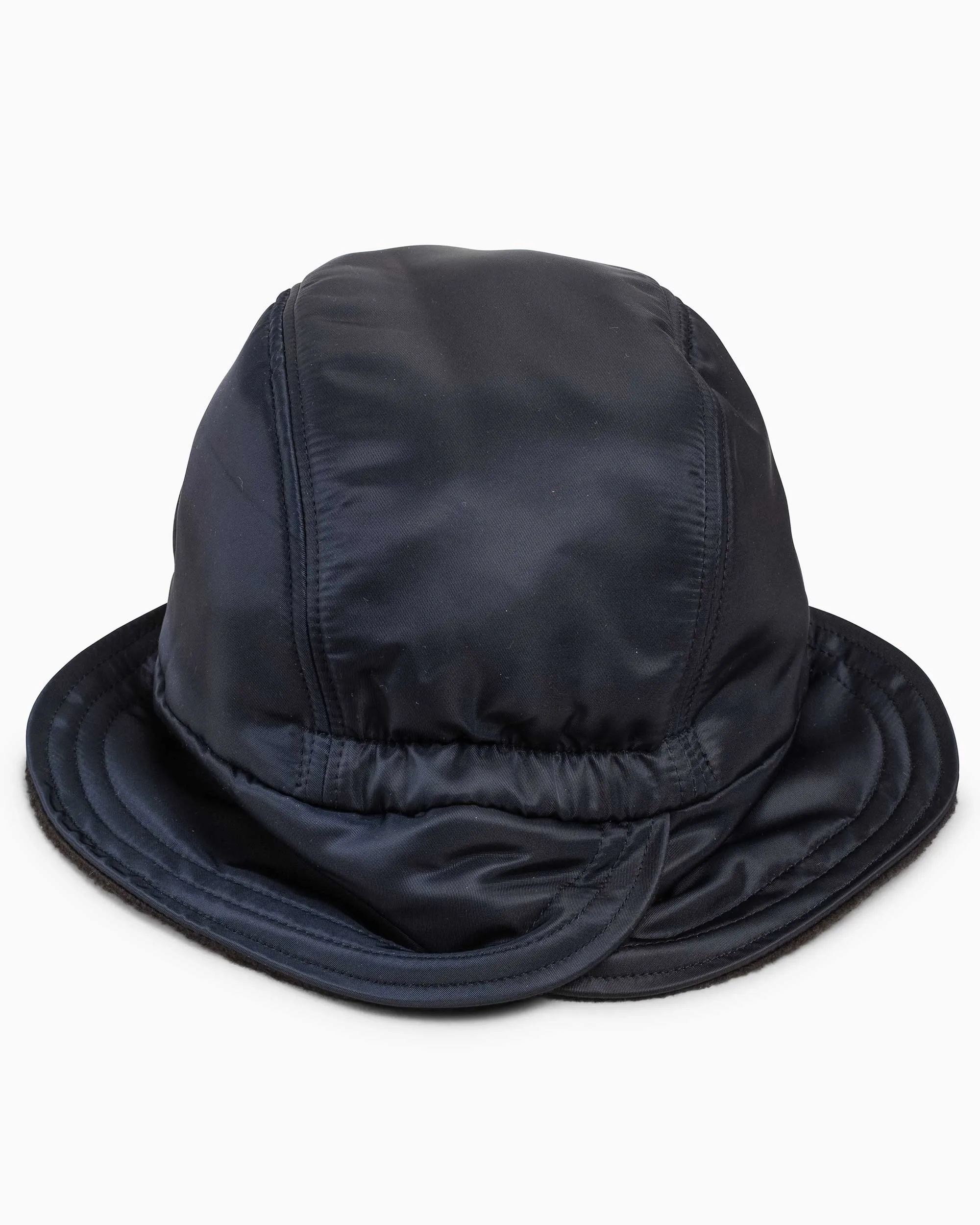 Found Feather Lily Pad Hat Black