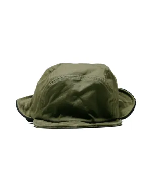 Found Feather Lily Pad Hat VENTILE Cotton Polar Fleece Green/Black