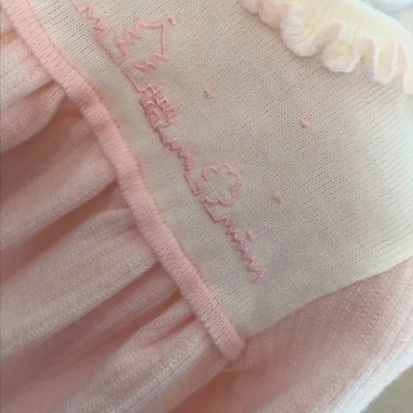 Friemanit Pink White Sweater Dress 6-9 Months