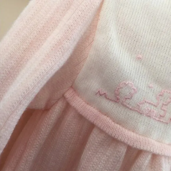 Friemanit Pink White Sweater Dress 6-9 Months