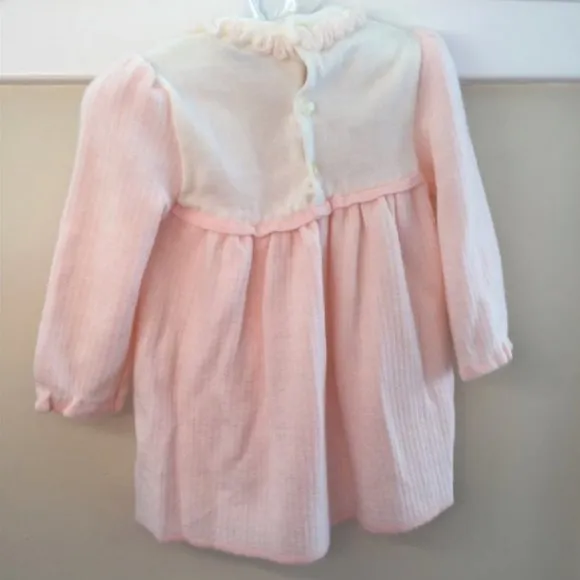 Friemanit Pink White Sweater Dress 6-9 Months