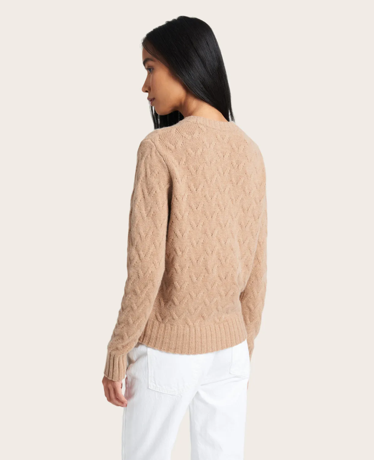 GENTLE SOULS - Site Exclusive! Cable-Knit Cashmere Sweater