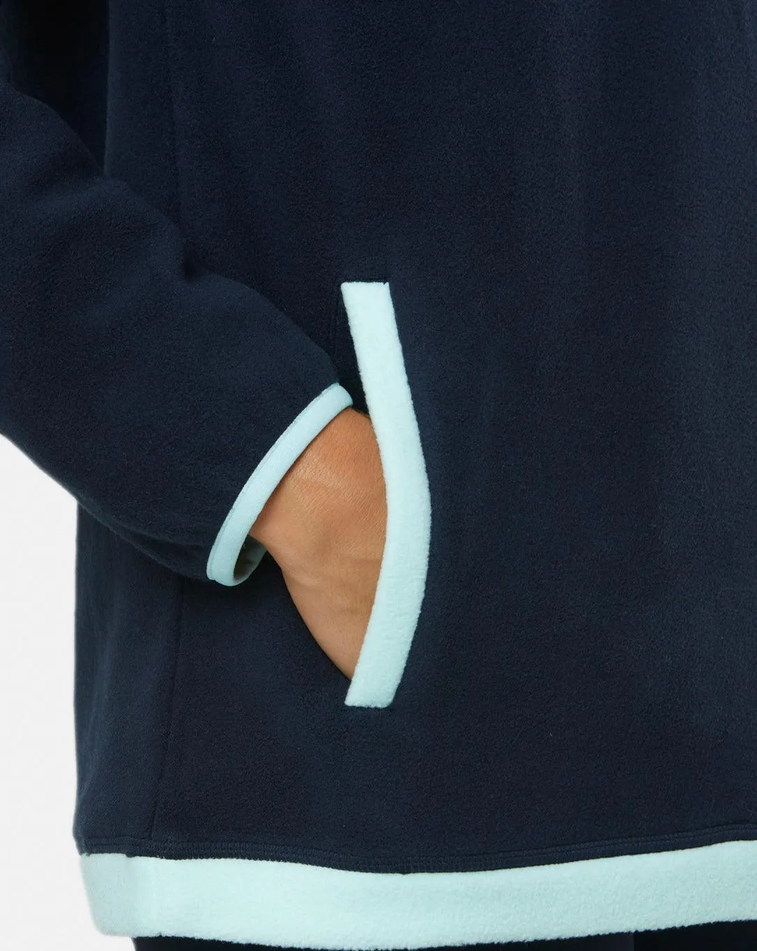 Half Zip Polar Fleece in Obsidian