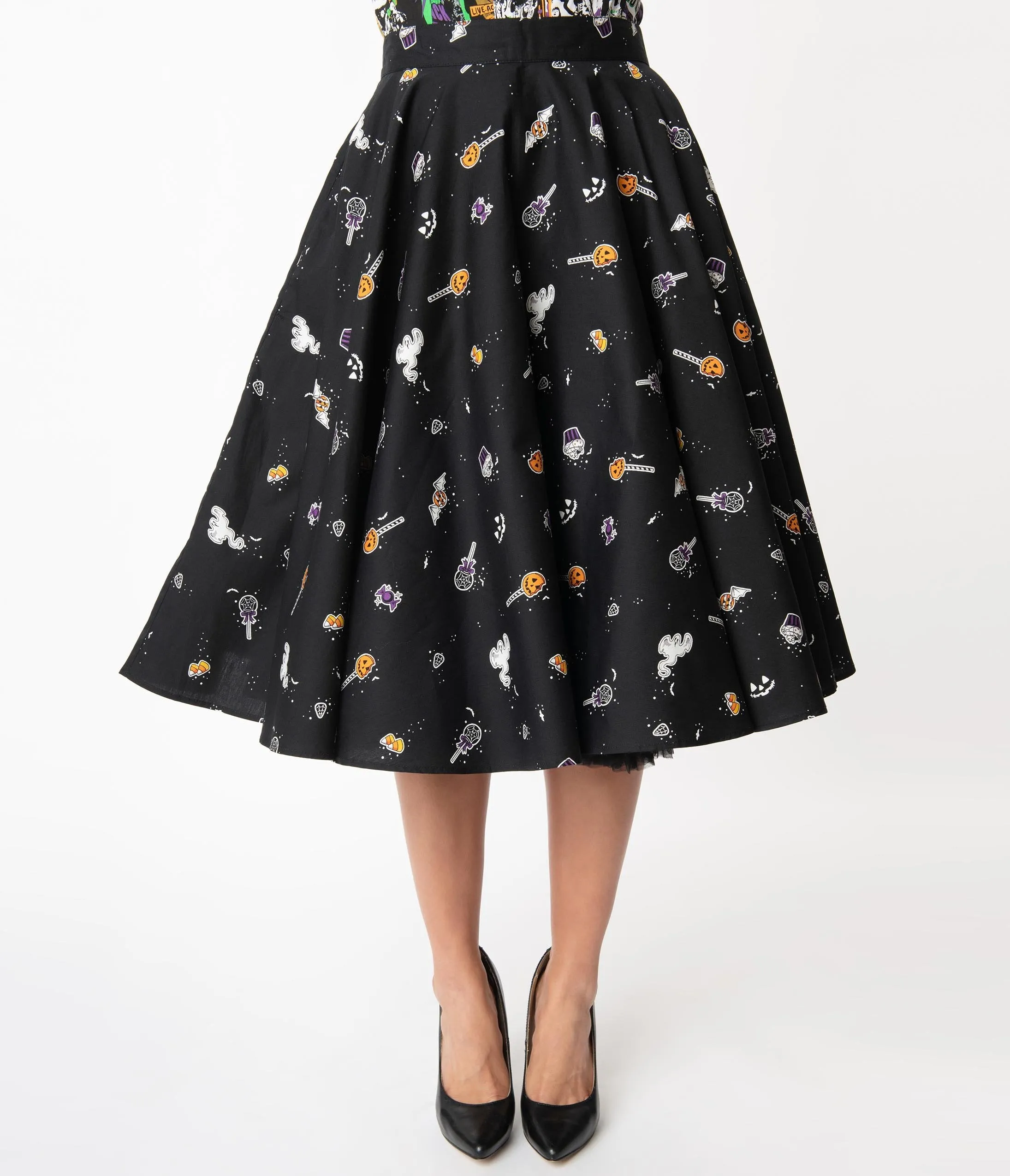 Hell Bunny 1950s Trick Or Treat Swing Skirt