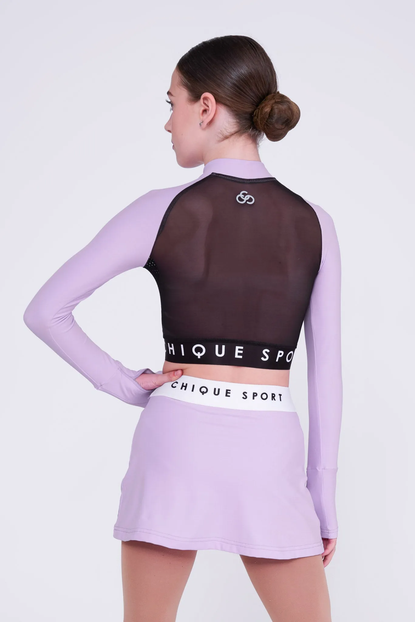 Ignite Long-Sleeve Crop in Amethyst