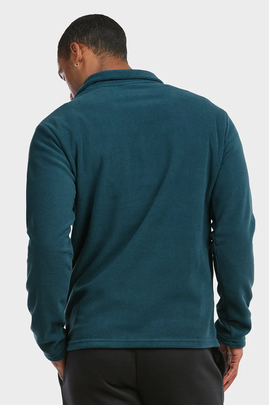 KNOCKER MEN'S POLAR FLEECE QUARTER PULLOVER (PF1000_TEAL)