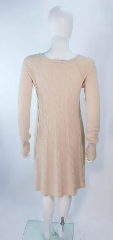 KRIZIA Cream Cashmere Knit Dress Size 42