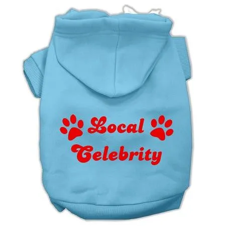 Local Celebrity Screen Print Pet Hoodies Baby Blue Size XL (16)