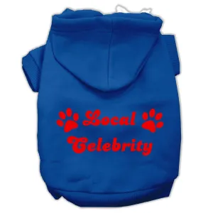 Local Celebrity Screen Print Pet Hoodies Blue Size Med (12)