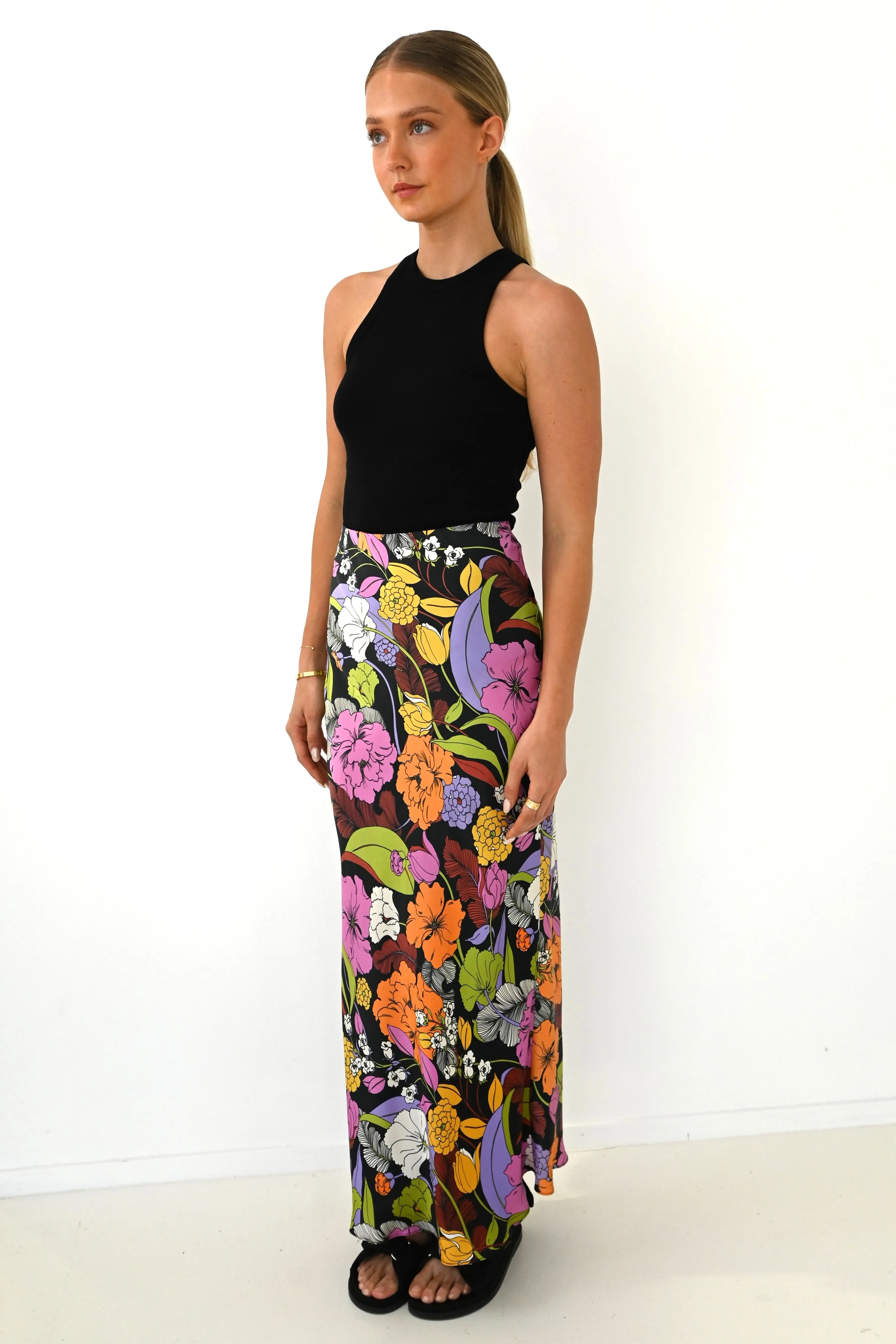 London Long Skirt | Vintage Floral