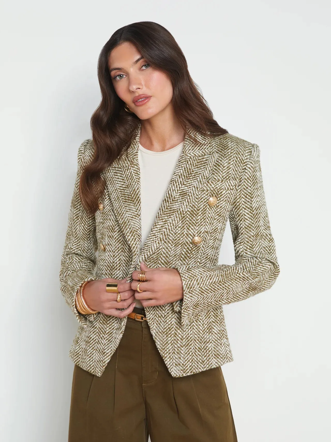 Marie Herringbone Blazer