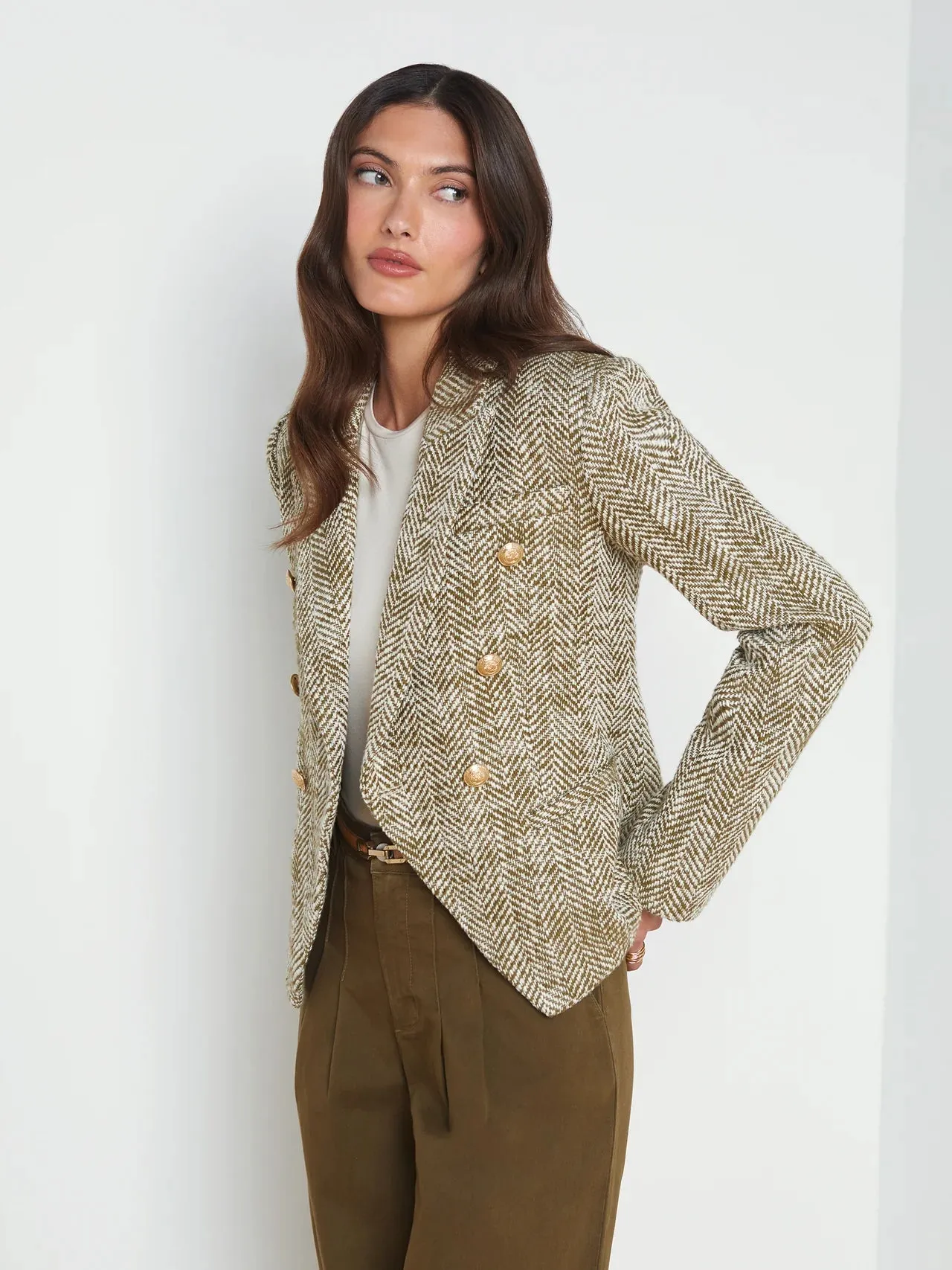 Marie Herringbone Blazer