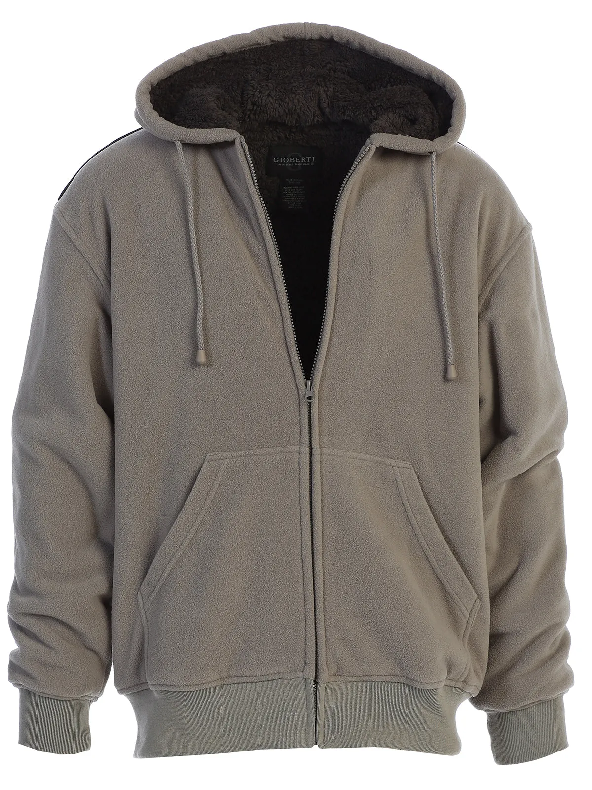 Men's Polar Fleece Hoodie W/ Sherpa Lining