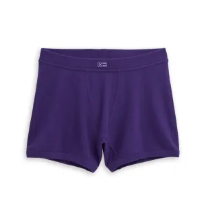 Organic Cotton Rib 4.5" Trunks - Ghostly Grape