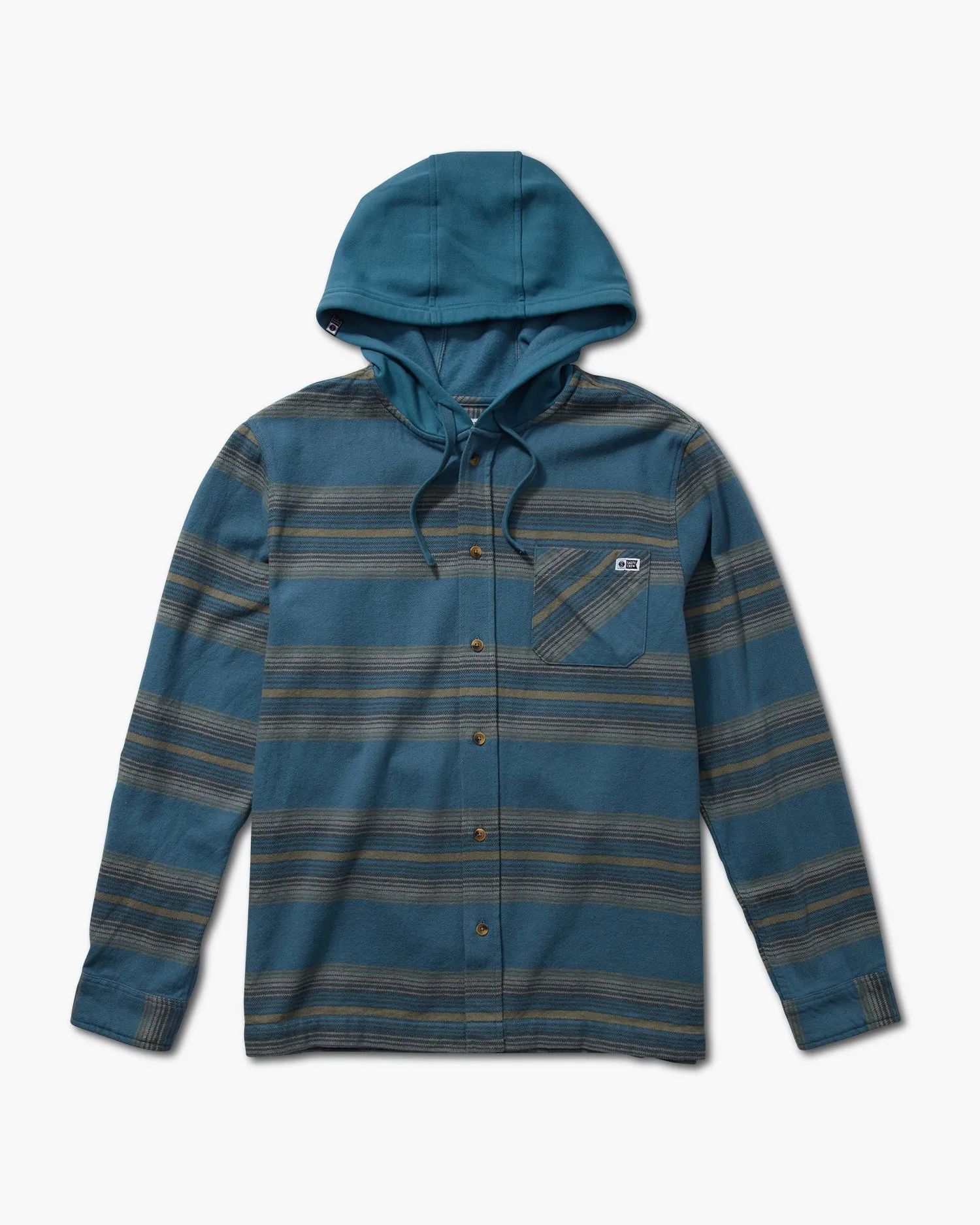 Outback Steel Blue Hood Flannel