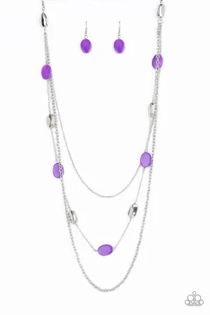 Paparazzi Barefoot and Beachbound - Purple Necklace