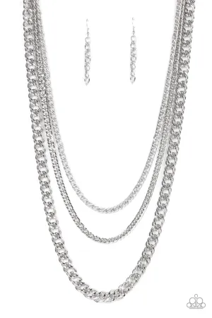 Paparazzi Chain Of Champions - Silver Necklace