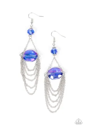 Paparazzi Ethereally Extravagant - Blue Earrings