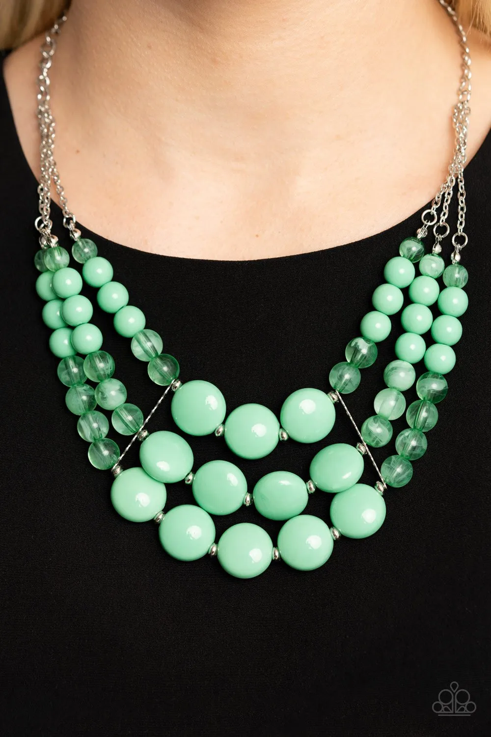 Paparazzi Flirtatiously Fruity - Green Necklace