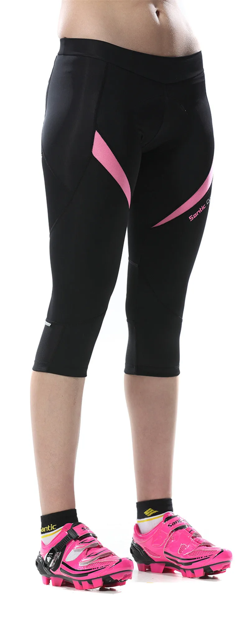 Santic Pink Women Padded Cycling Shorts