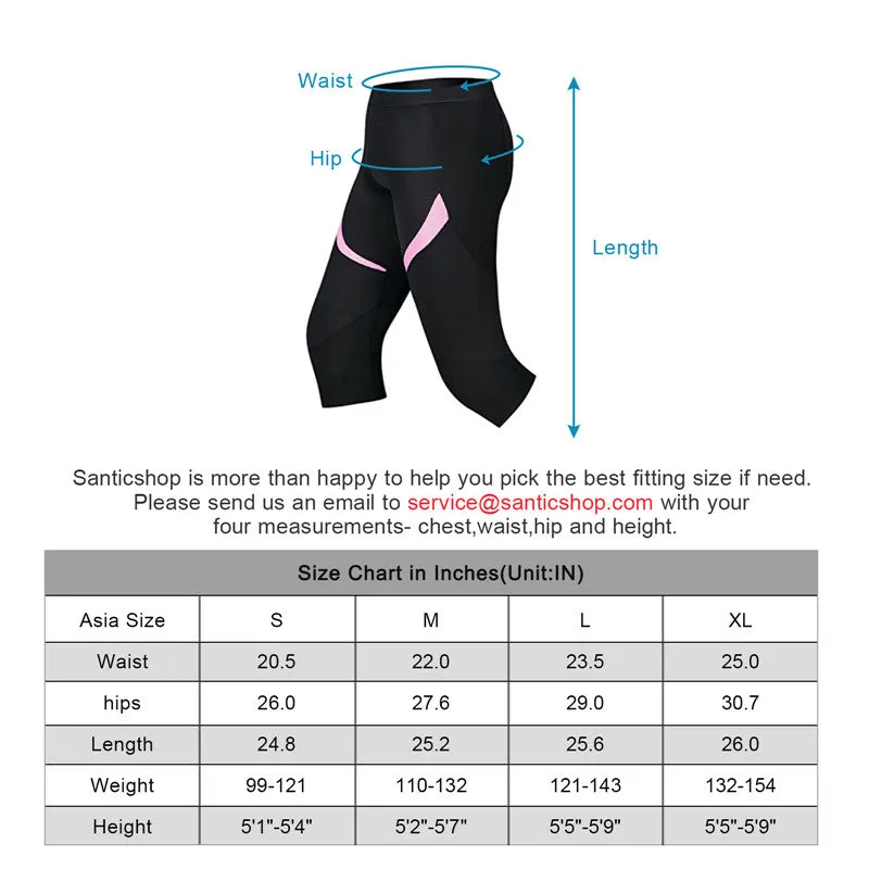 Santic Pink Women Padded Cycling Shorts