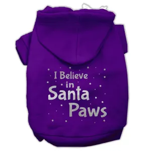 Screenprint Santa Paws Pet Hoodies Purple Size Med (12)