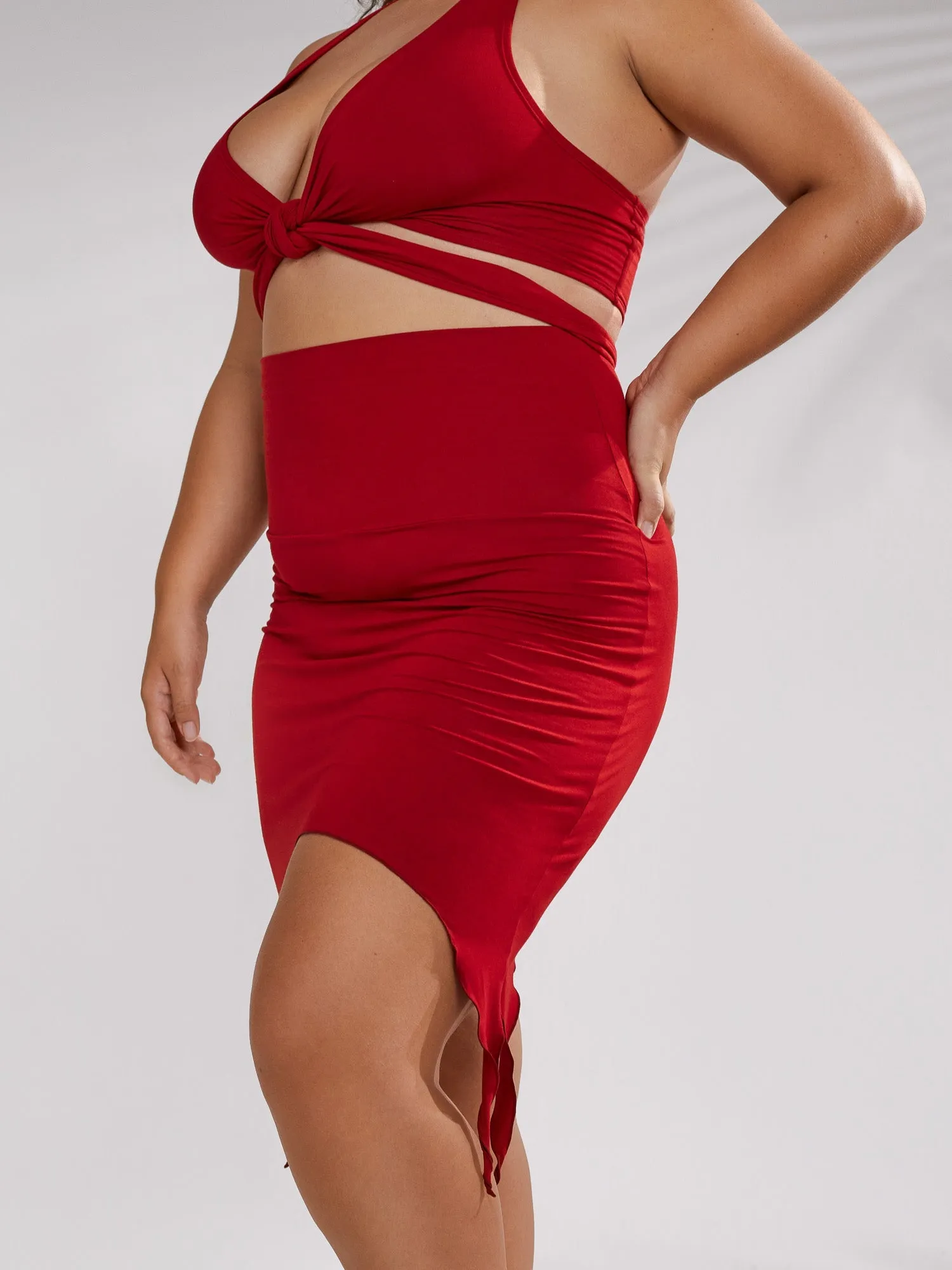 Sheena Skirt - Crimson Red