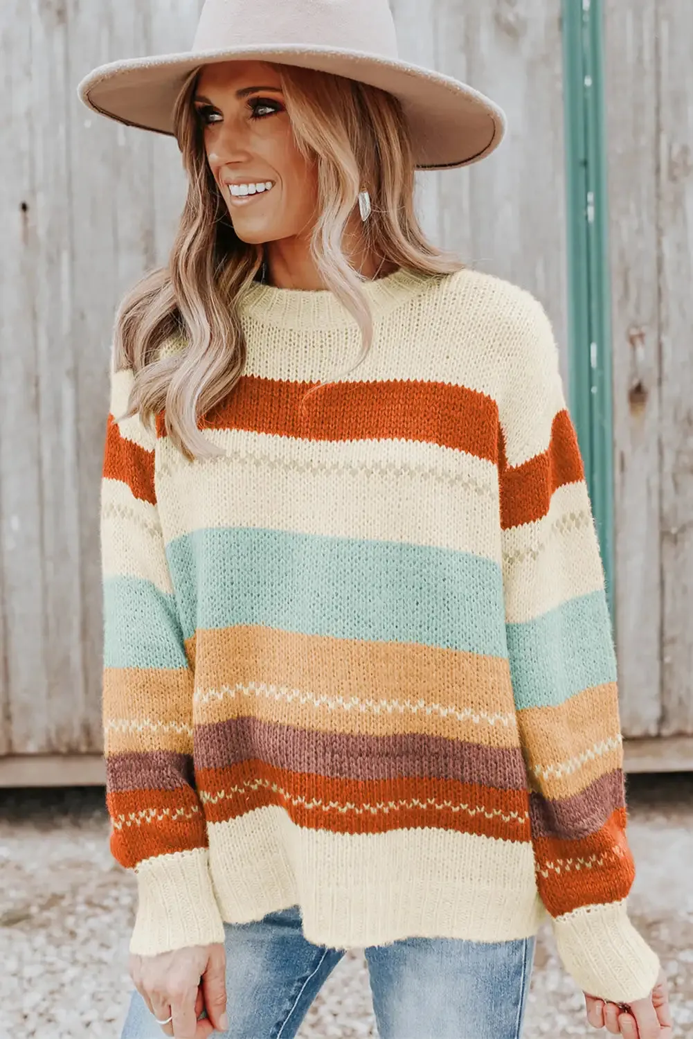 Striped Color Block Sweater