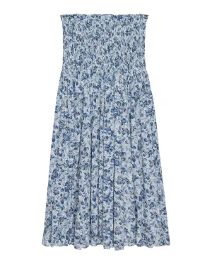 The Knoll Skirt. -- Light Sky Pressed Floral Print