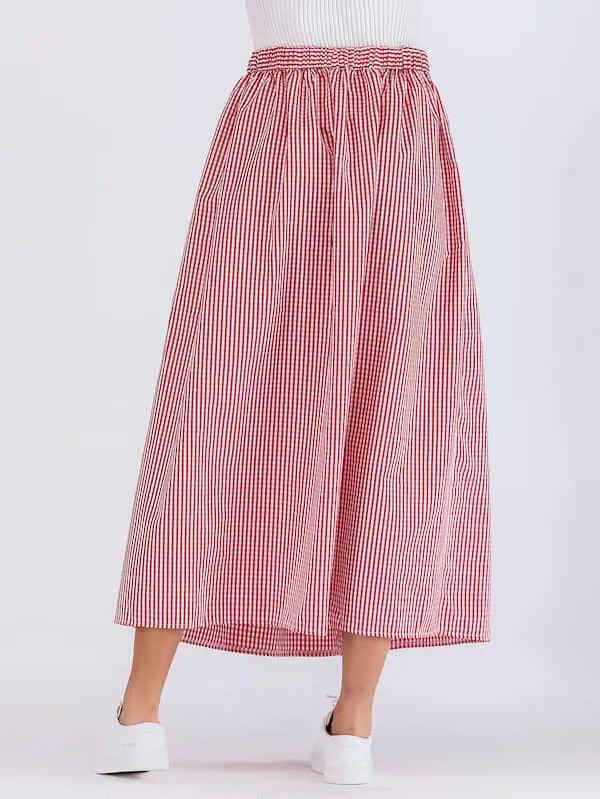 Tie Waist Button Down Skirt