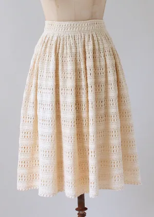 Vintage 1960s Bill Atkinson Lace Knit Skirt